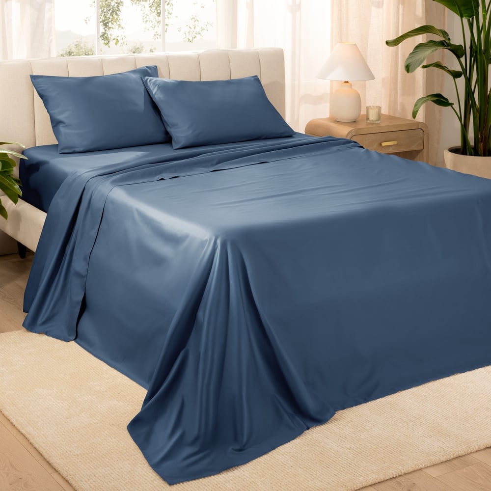 Bare Home Organic Cotton Sheet Set - Silky Smooth Sateen Weave