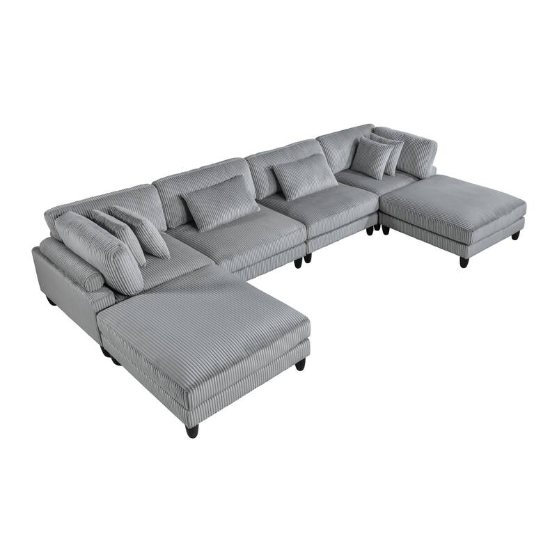 Jonas 6-Piece Modular Sectional Sofa with Ottoman