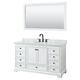 Option White / White Carrara Marble Top / Matte Black
