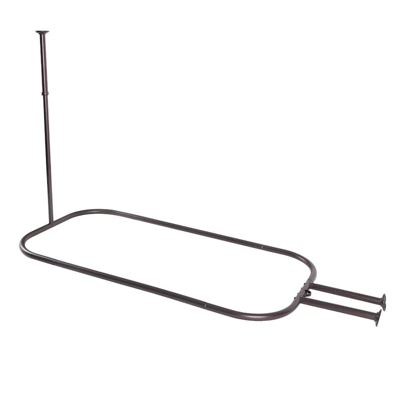 Utopia Alley Rustproof Aluminum Hoop Shower Rod Extra Large 54 Inch by 26 Inch
