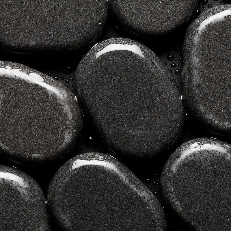 Sivan Health and Fitness 8-Piece Large Black Basalt Hot Stone Set, Great for Spas, Massage Therapy, Relaxation, and More