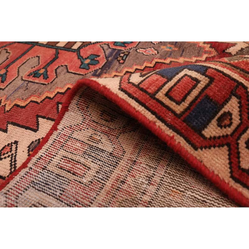 ECARPETGALLERY Hand-knotted Melis Vintage Red Wool Rug - 6'1 x 9'3