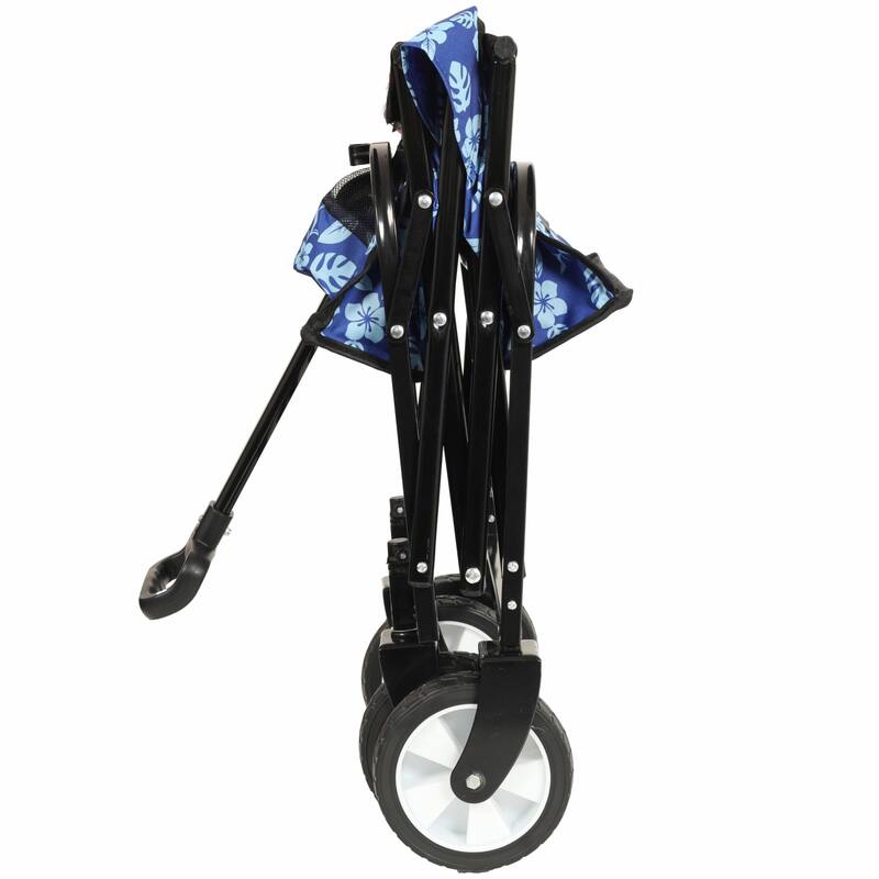 Minimeetall Colorful Collapsible Wagon Cart with Strapping System - Beach Wagon, Utility Cart