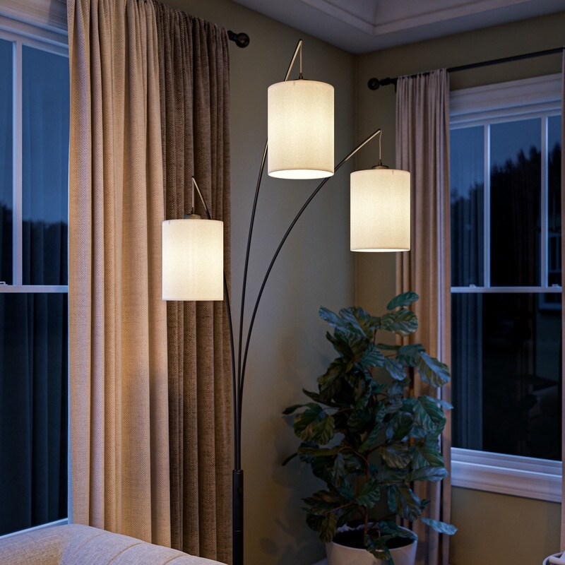 Willow arc black 3 light floor lamp deals