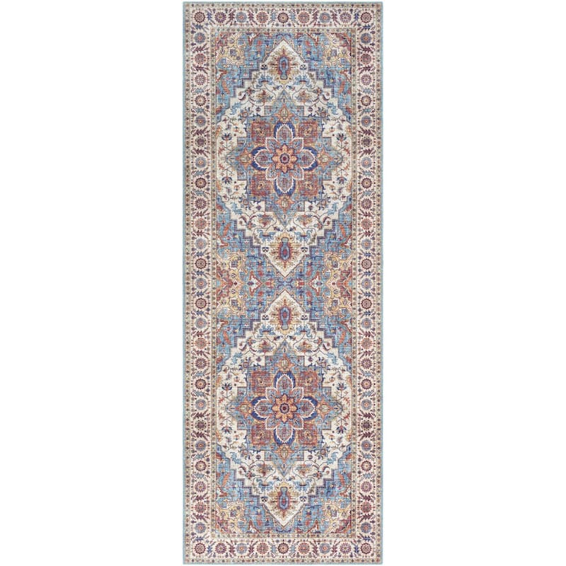 Livabliss Iris Traditional Medallion Area Rug