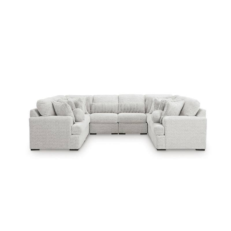 Signature Design by Ashley Snodoodle Gray 8-Piece Sectional - 144" W x 113" D x 40" H