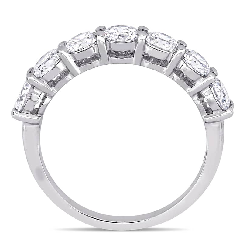1 3/4ct TW Lab Grown Diamond Semi-Eternity Anniversary Band 14k White Gold