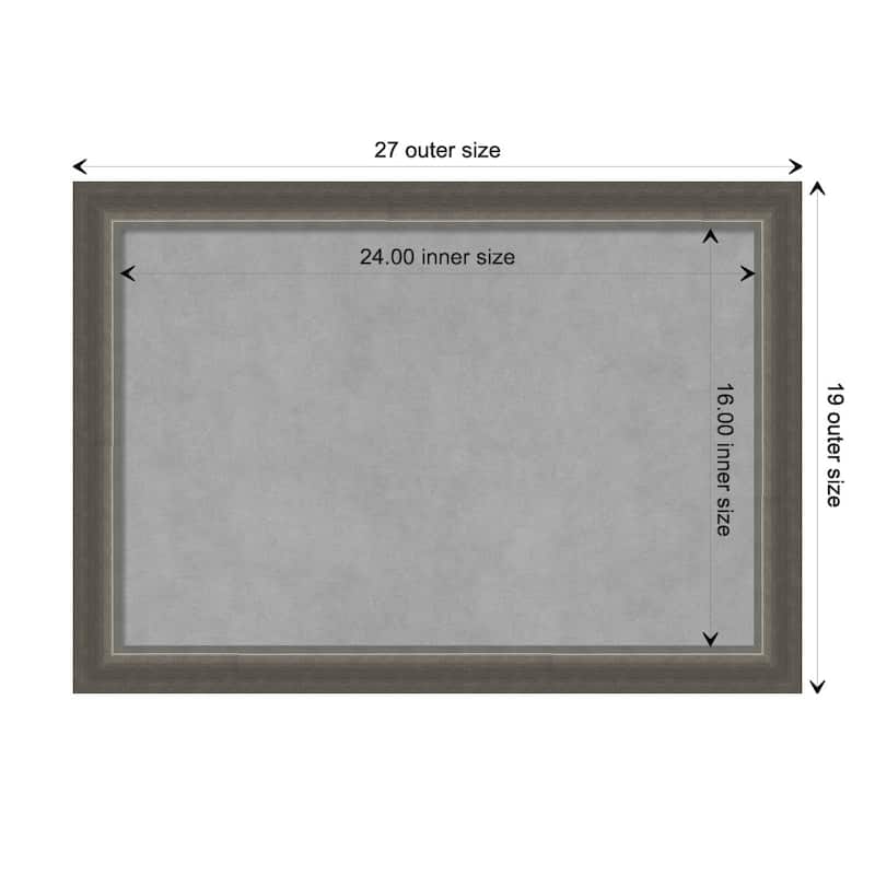 Amanti Art Domus Dark Silver Framed Magnetic Board - Board Size 24x16