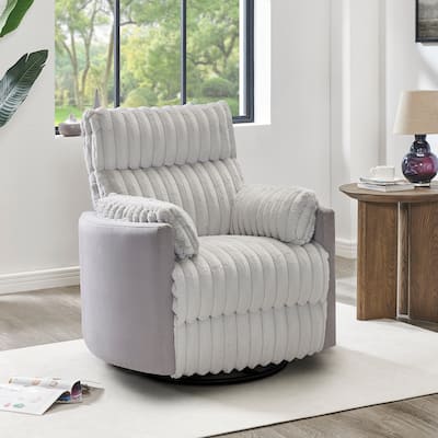 Roundhill Furniture Bocaton Wide Wale Corduroy Upholstery Manual Recliner
