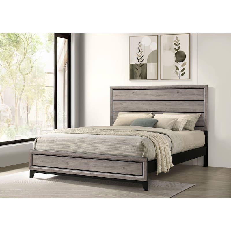 Watson Transitional Wood Panel Bed