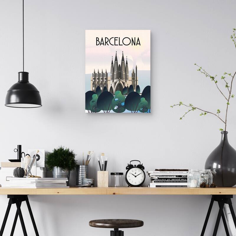 Barcelona by Omar Escalante Canvas Art Print