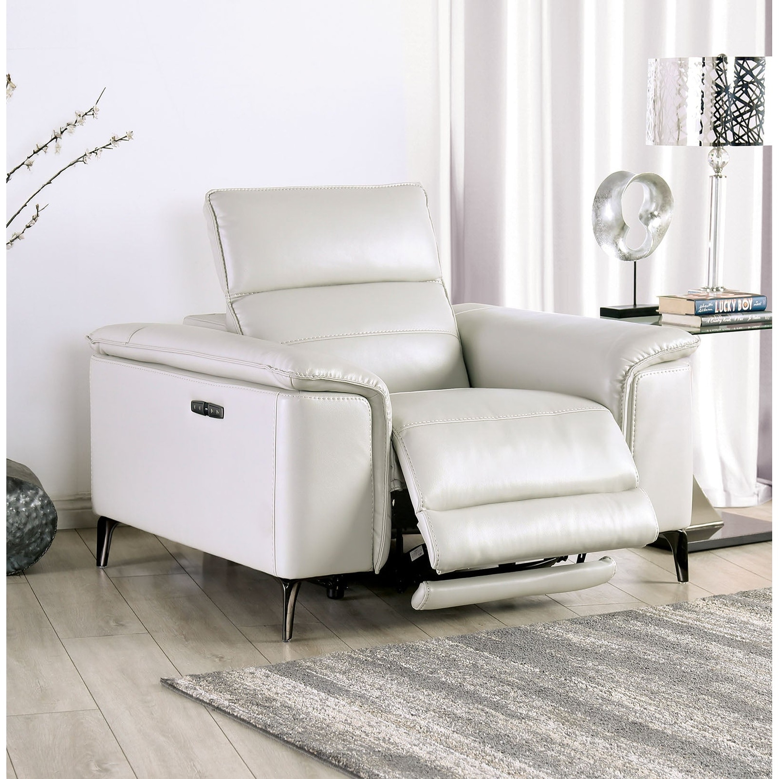 Modern 1pc Power Reclining Chair Comfortable