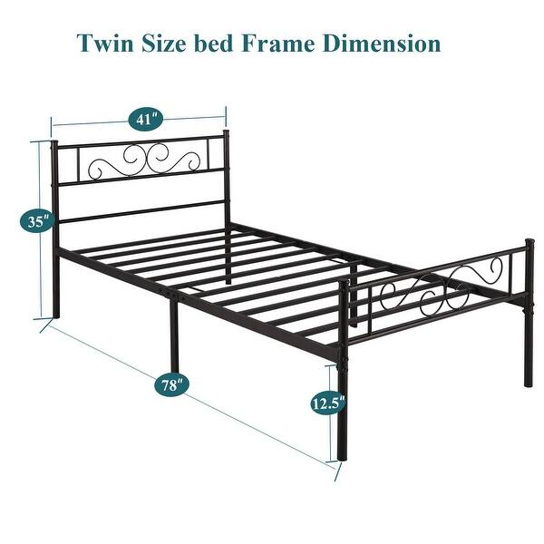 VECELO Modern Metal Platform Bed Frame,Twinsize Bed Bath & Beyond