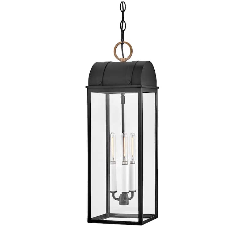 Hinkley Lighting 10662 Campbell 3 Light 8" Wide Outdoor Mini Pendant - Black
