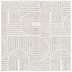 preview thumbnail 6 of 38, SAFAVIEH Audrey Sashka Mid-Century Modern Rug 6' Square - Ivory/Grey - Square