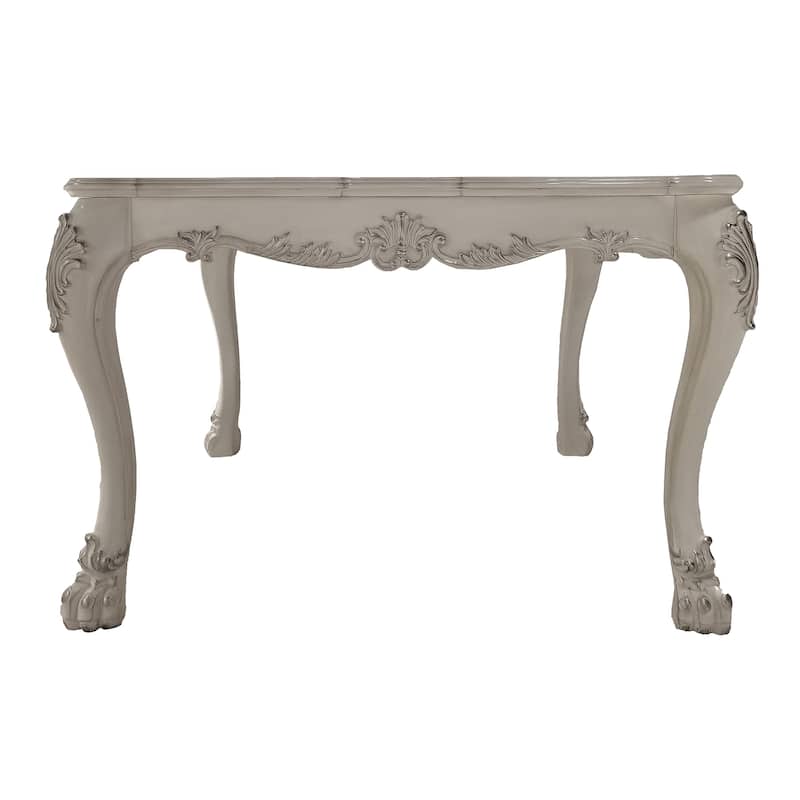 Adison Bone White Counter Height Table with Curvy Apron