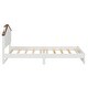 preview thumbnail 9 of 10, White Twin Size Twin Solid Wood Loft Bed with Safety Fence and Trundle Storage