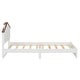 preview thumbnail 9 of 10, White Twin Size Wood Platform Bed with House-shaped Headboard and Built-in LED for Bedroom