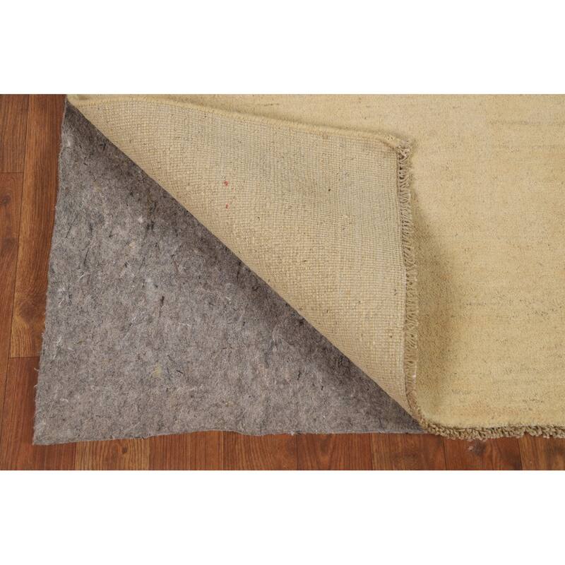 Modern Gabbeh Oriental Foyer Rug Solid Handmade Wool Carpet - 3'3"x 4'11"