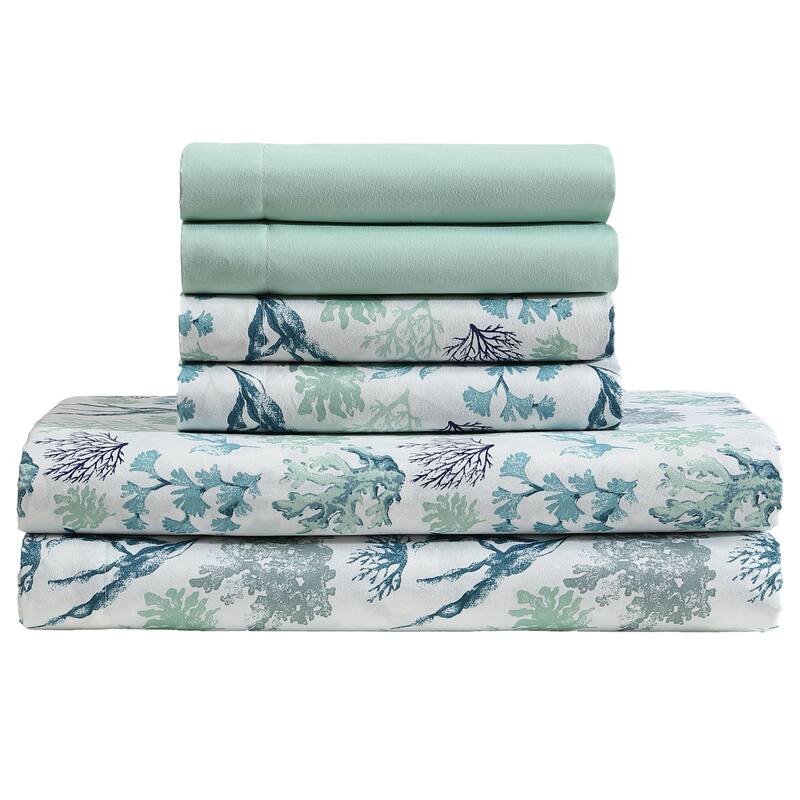 Cooling 6PC Sheet Set - Queen - Ariel Coral