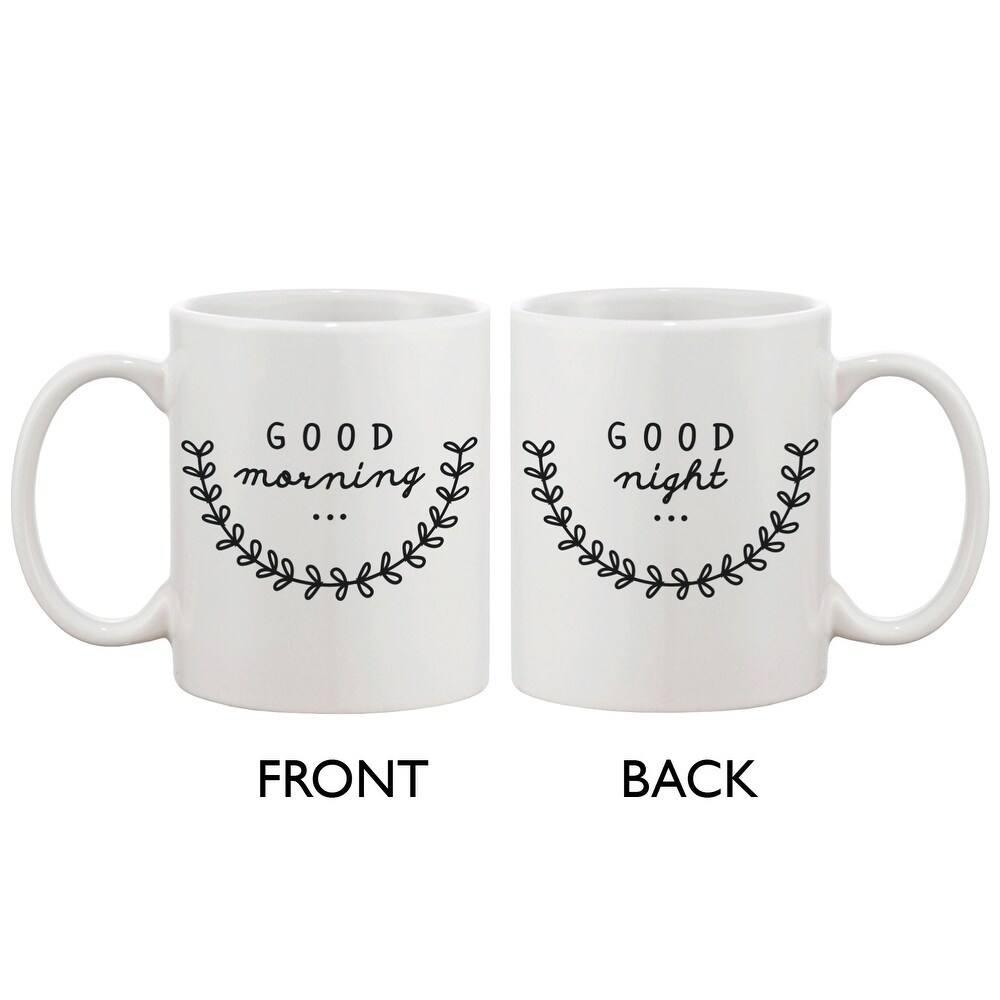 Shop Cute Ceramic Coffee Mug Good Morning Good Night 11oz Coffee