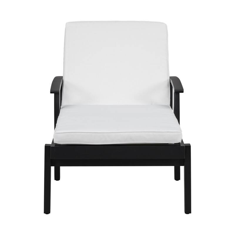 Spruce & Spring Acacia Wood Reclining Chaise Lounge