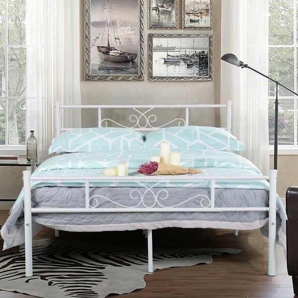 White metal outlet headboard full size