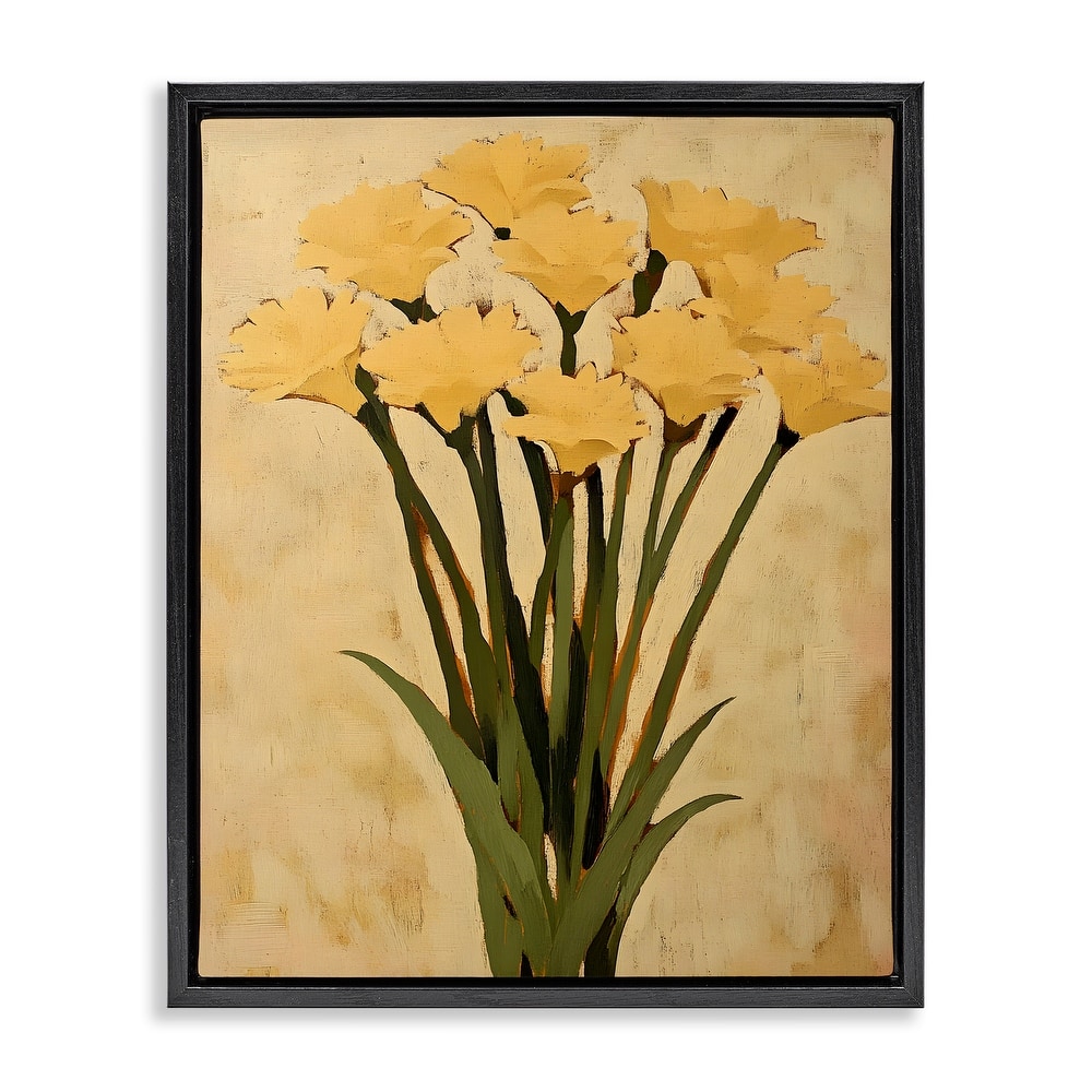 Stupell Hand Picked Daffodils Framed Floater Canvas Wall Art Design By Franklyn Gregory