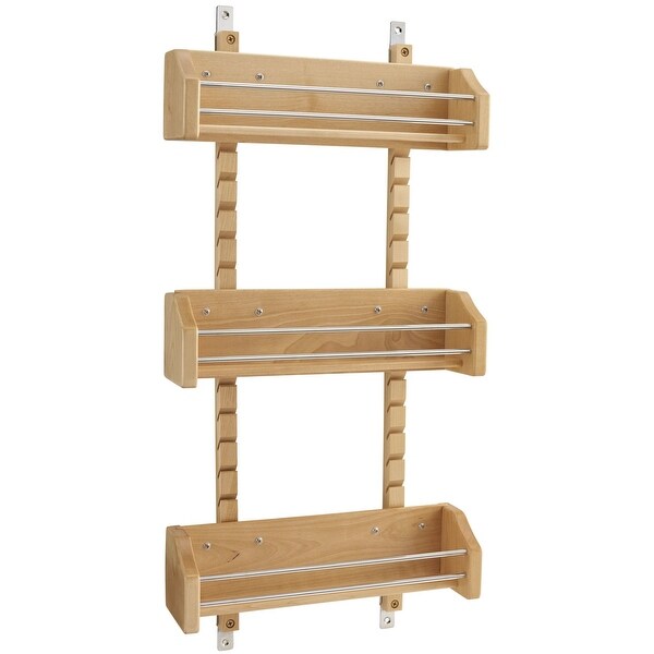 Rev-A-Shelf 4ASR-18 4ASR Series Door Mount Spice Rack with Adjustable - Natural Wood. Opens flyout.