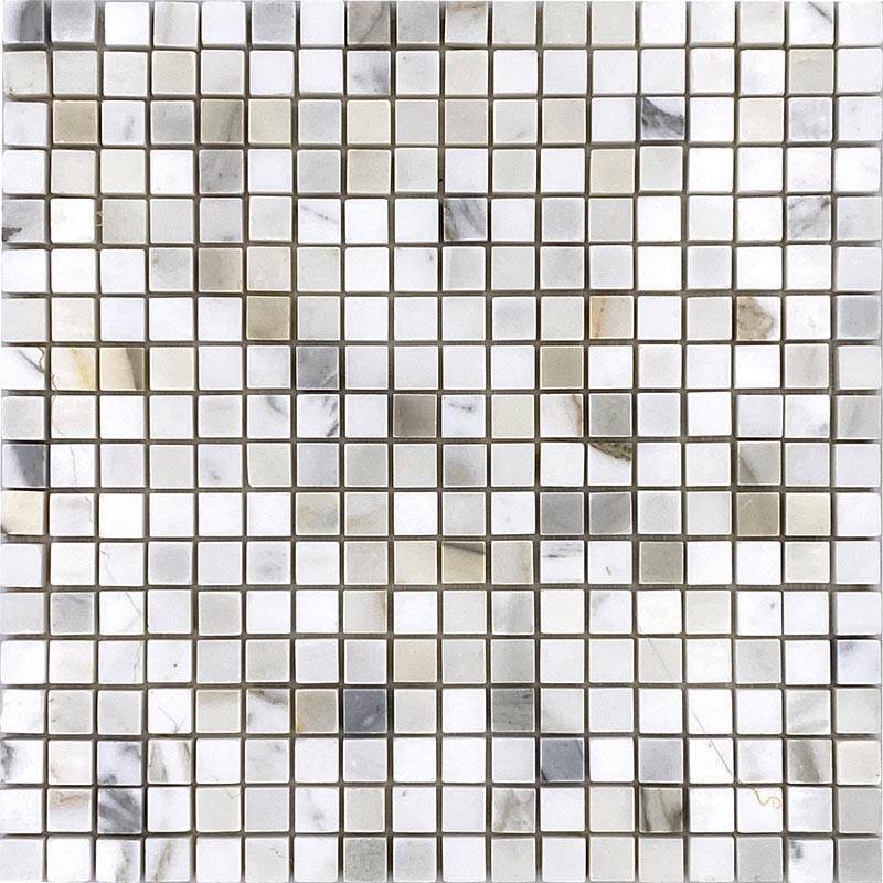 Apollo tile 12 x 12 Marmor Matte White Calacatta Marble Tile (5 sq ft/case) - 5 Pack