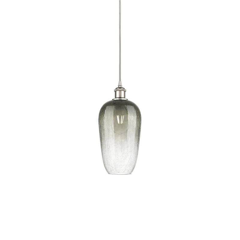 Innovations Lighting 516-1P-15-7 Brookhaven Flute Pendant Brookhaven - Polished Nickel / Slate