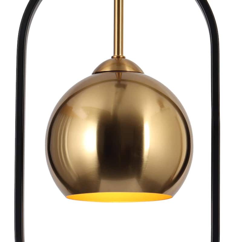 Modern Black Gold 1-Light Metal Pendant Lights Farmhouse Kitchen Island Light for Dining Room