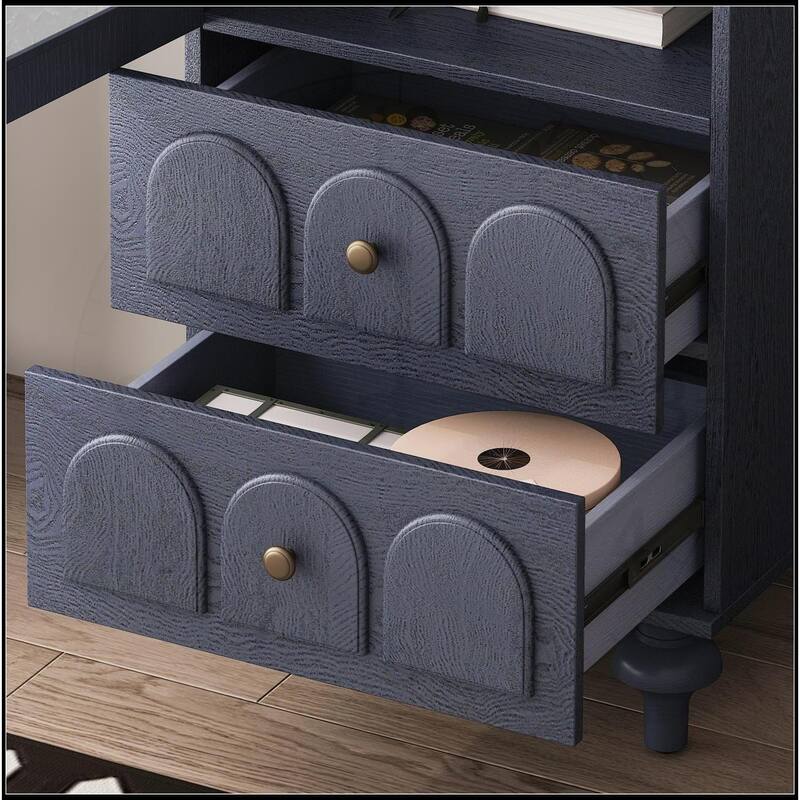 62.99" Tall Storage Display Cabinet with Tempered Glass Door