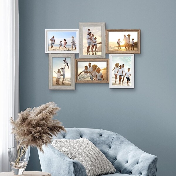 Camden Reed Romantic 6-Piece Collage Frame Set, Cut Join Design