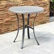preview thumbnail 10 of 8, Barcelona Resin Wicker/Aluminum 28-inch Round Outdoor Bistro/Side Table