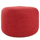 Santa Rosa Woven Jute-look Indoor/ Outdoor Solid Pouf - 18"X18"X12"