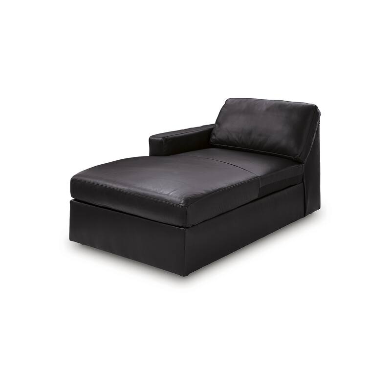 Signature Design by Ashley ModMax II Black 5-Piece Double Chaise Sectional with Storage Consoles - 144" W x 69" D x 36" H