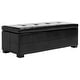 preview thumbnail 8 of 8, Safavieh Maiden Tufted Black Bicast Leather Storage Bench - 46.9" x 18.3" x 16.7"