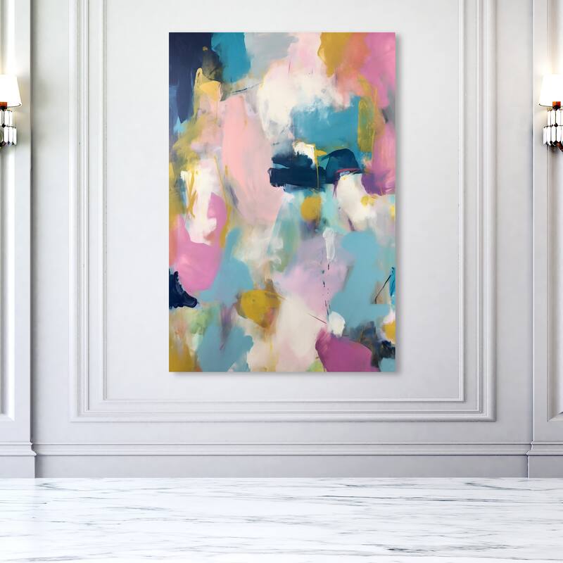 Wynwood Studio Abstract Summer Getaway Blue and Modern & Contemporary Wall Art Canvas Print - 54 x 36