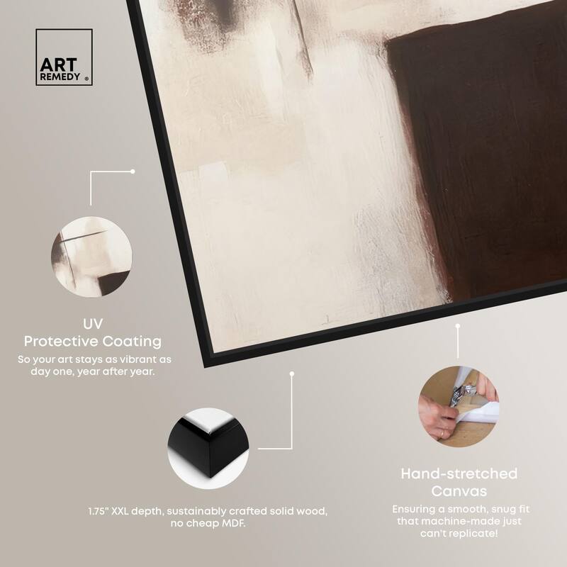 Burgundy and Beige Canvas by Art Remedy