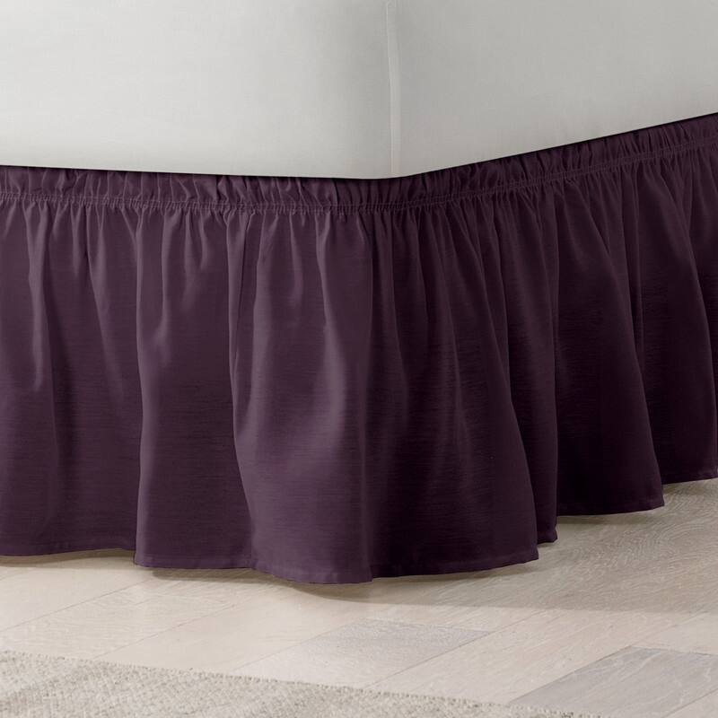 EasyFit Wrap Around Solid Ruffled Bed Skirt