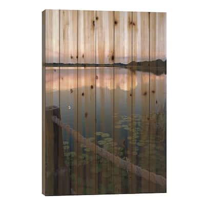 Evening At The Lake II Print On Wood by Bruce Nawrocke - Multi-Color