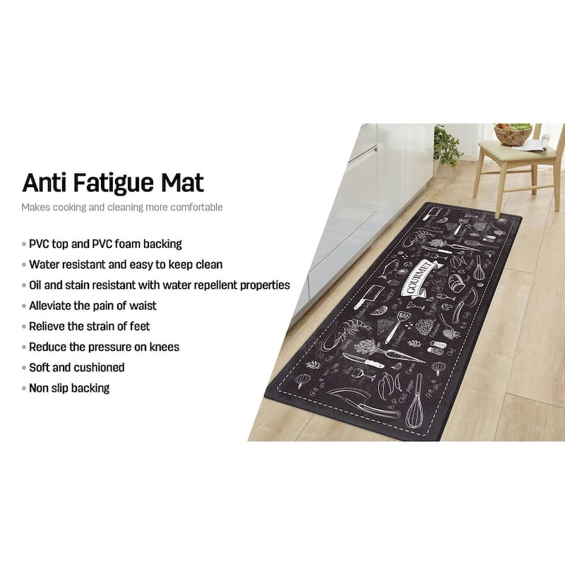 World Rug Gallery Gourmet Anti Fatigue Standing Mat