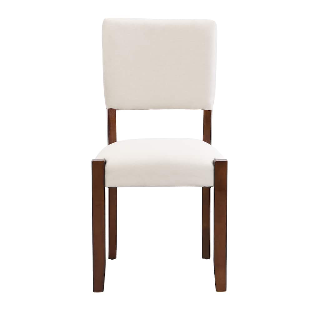 Set of 4 Modern Upholstered Dining Chairs Office Chair Reception Chair Accent Chair Armless Chair with Wood Legs