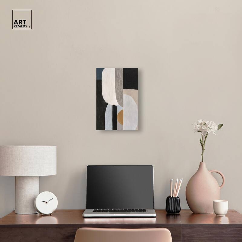Interlocking Segments II Canvas by Art Remedy, Gallery Wrapped