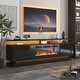 preview thumbnail 21 of 97, 70"/80" Modern Fireplace TV Stand with 36" Electric Fireplace 70" - Black Rock