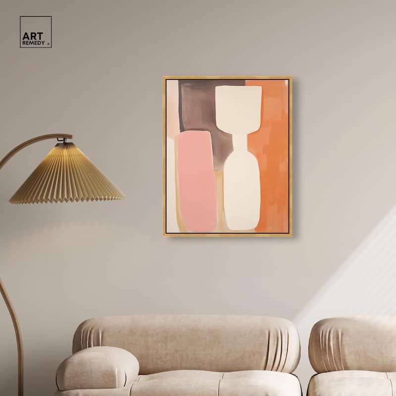 Peach Echoes I Canvas by Art Remedy