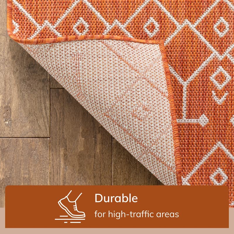 Well Woven Medusa Nord Nordic Lattice Indoor Outdoor Area Rug