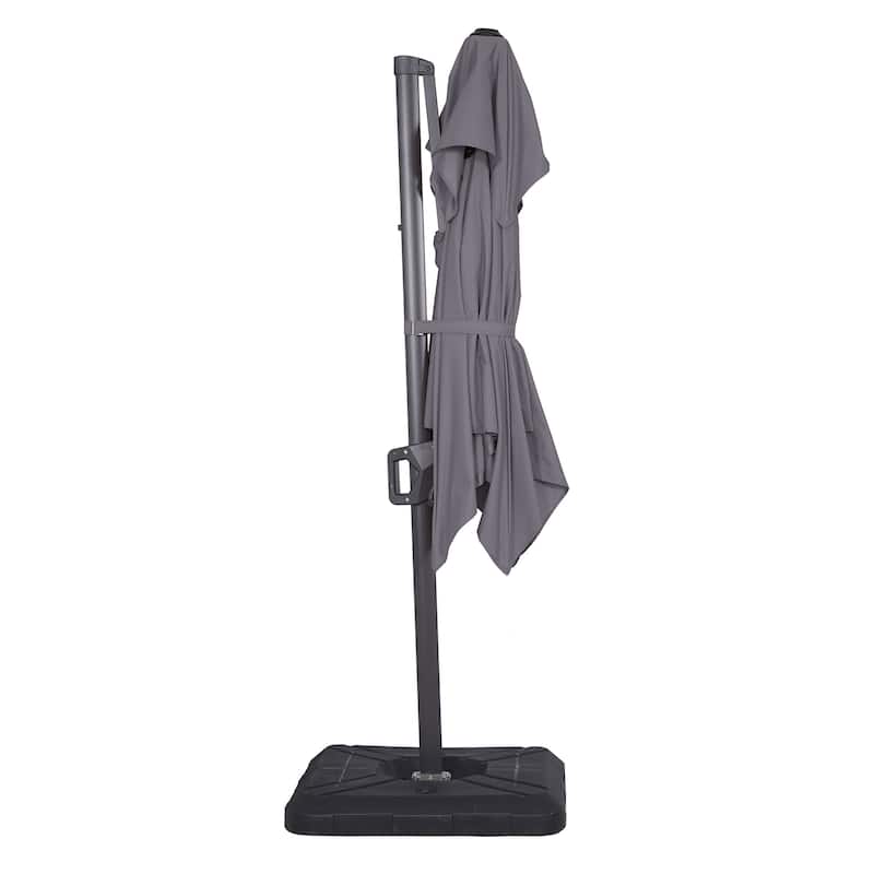 Furniture of America Aires 10-foot Steel Square Cantilever Offset Tilt Roma Umbrella