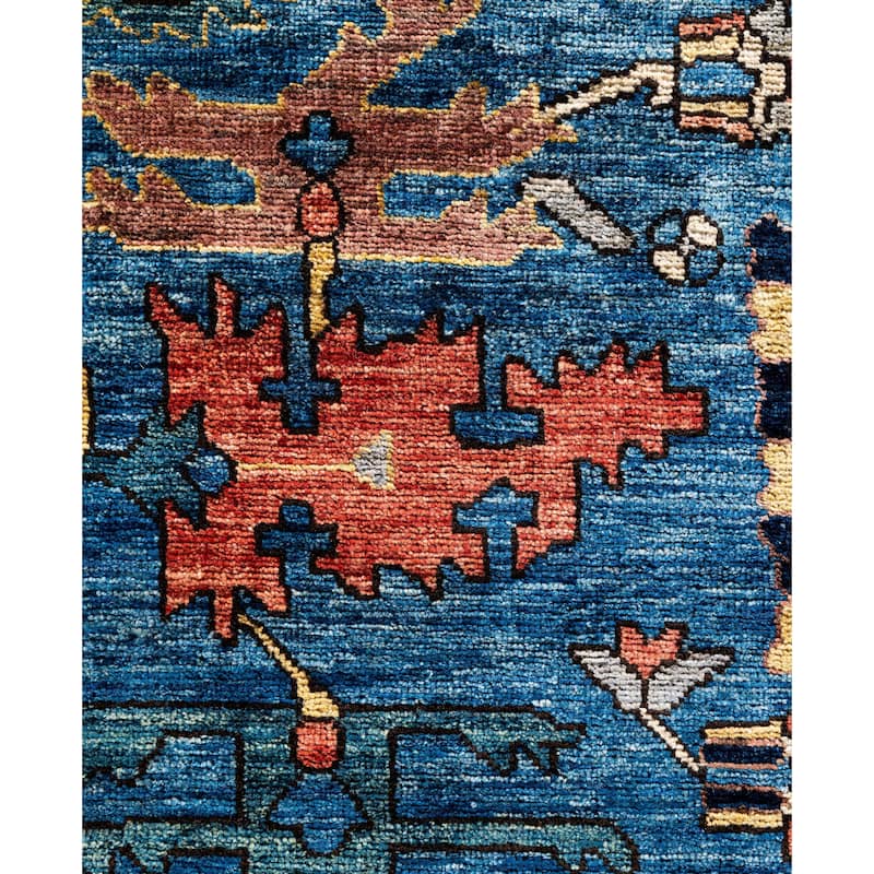 Serapi One-of-a-Kind Hand-Knotted Area Rug - Blue - 8' 11" x 11' 9"